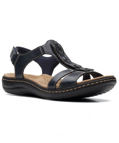 Laurieann Kay T-strap Slingback Sandals Blue $45.76 Shoes