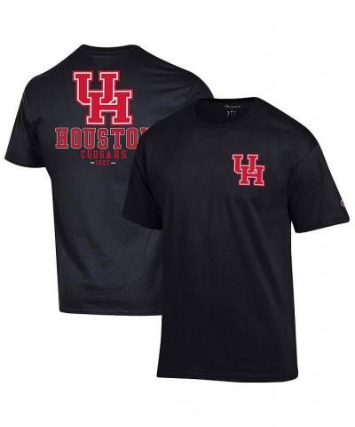 Men's Black Houston Cougars Stack 2-Hit T-shirt $24.29 T-Shirts