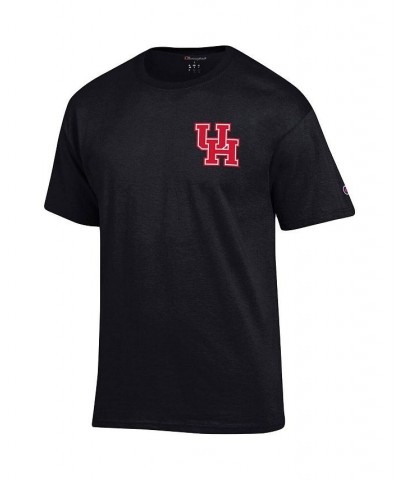 Men's Black Houston Cougars Stack 2-Hit T-shirt $24.29 T-Shirts