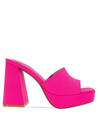 Women's Galixy Slide Platform Sandal Pink $50.14 Shoes