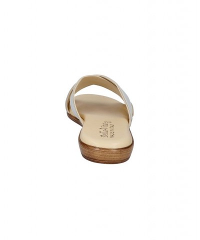 Women's Tab-Italy Slide Sandals White $42.00 Shoes