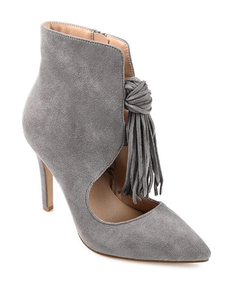 Women's Cameron Stiletto Booties Gray $45.50 Shoes