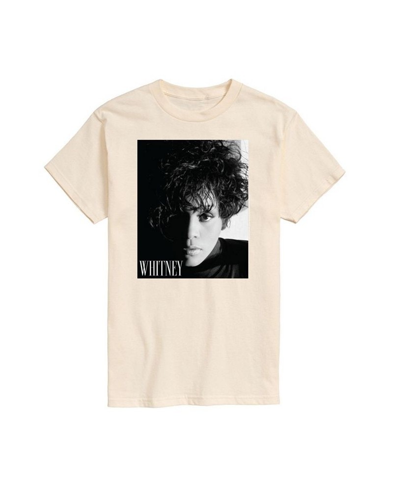 Men's Whitney Houston Short Sleeve T-shirt Yellow $17.34 T-Shirts