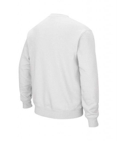 Men's White Harvard Crimson Team Arch Logo Tackle Twill Pullover Sweatshirt $22.56 Sweatshirt