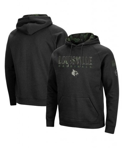 Men's Black Louisville Cardinals OHT Military-Inspired Appreciation Camo Pullover Hoodie $36.00 Sweatshirt