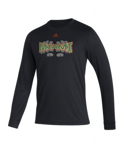 Men's Black Miami Hurricanes Touchdown Ring Creator Long Sleeve T-shirt $25.99 T-Shirts