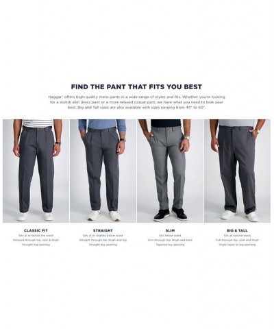 Men's Cool 18 PRO Stretch Straight Fit Flat Front Dress Pants Blue $31.89 Pants