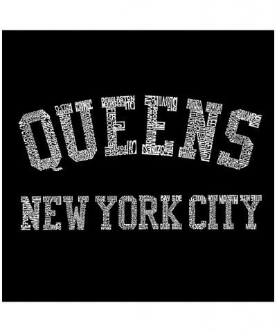 Mens Word Art T-Shirt - Queens NY Neighborhoods Gray $17.84 T-Shirts