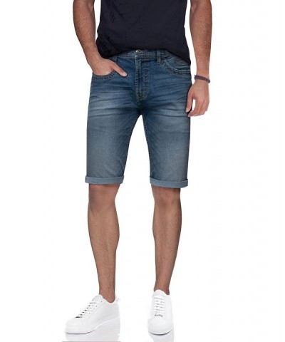 Men's Cultura Roll Up Denim Shorts Blue $25.52 Shorts