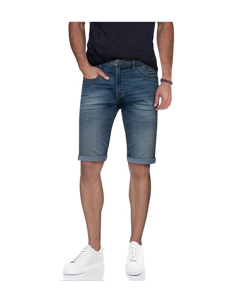 Men's Cultura Roll Up Denim Shorts Blue $25.52 Shorts