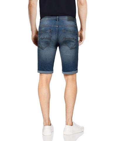 Men's Cultura Roll Up Denim Shorts Blue $25.52 Shorts