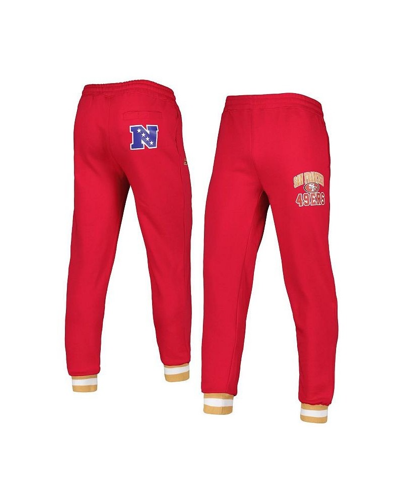 Men's Scarlet San Francisco 49ers Blitz Fleece Jogger Pants $36.08 Pants