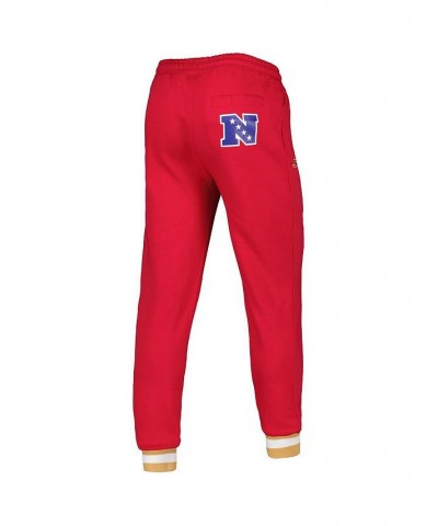 Men's Scarlet San Francisco 49ers Blitz Fleece Jogger Pants $36.08 Pants