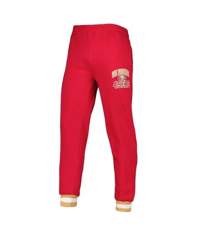 Men's Scarlet San Francisco 49ers Blitz Fleece Jogger Pants $36.08 Pants