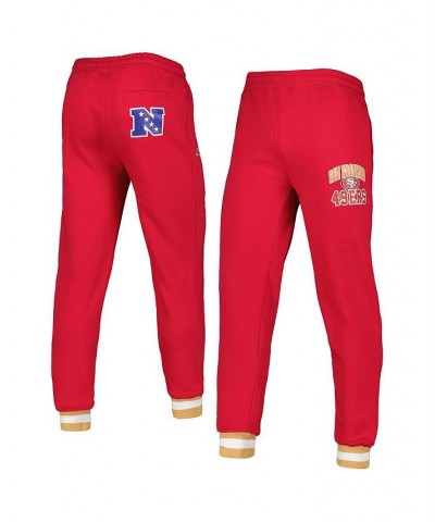 Men's Scarlet San Francisco 49ers Blitz Fleece Jogger Pants $36.08 Pants