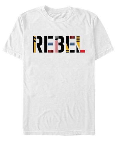 Star Wars Men's Episode IX Rise of Skywalker Rebel Logo Text T-shirt White $17.84 T-Shirts