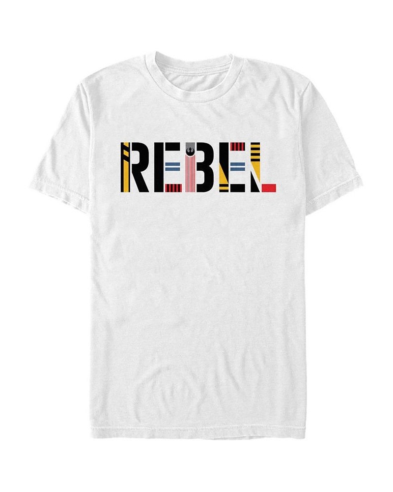 Star Wars Men's Episode IX Rise of Skywalker Rebel Logo Text T-shirt White $17.84 T-Shirts