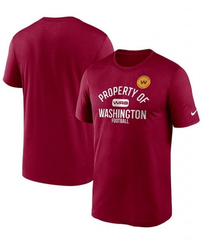 Men's Burgundy Washington Football Team Property Of Legend Performance T-shirt $20.25 T-Shirts