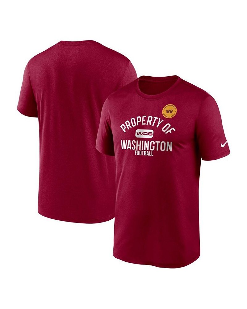 Men's Burgundy Washington Football Team Property Of Legend Performance T-shirt $20.25 T-Shirts