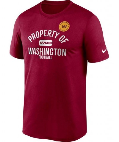 Men's Burgundy Washington Football Team Property Of Legend Performance T-shirt $20.25 T-Shirts