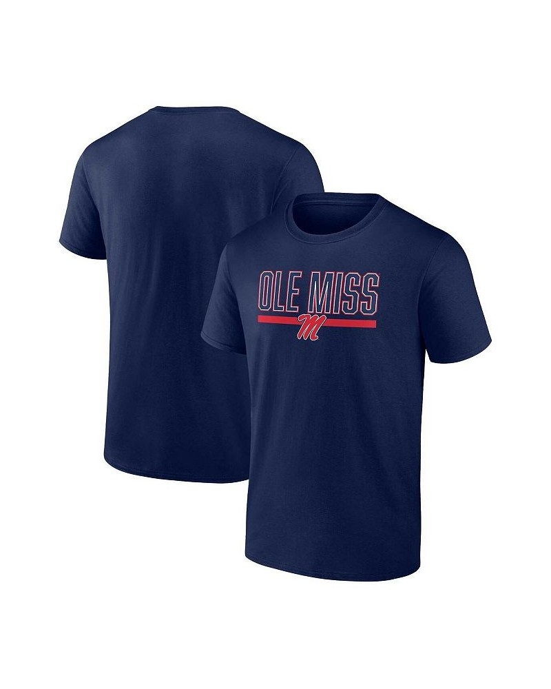 Men's Branded Navy Ole Miss Rebels Classic Inline Team T-shirt $20.29 T-Shirts