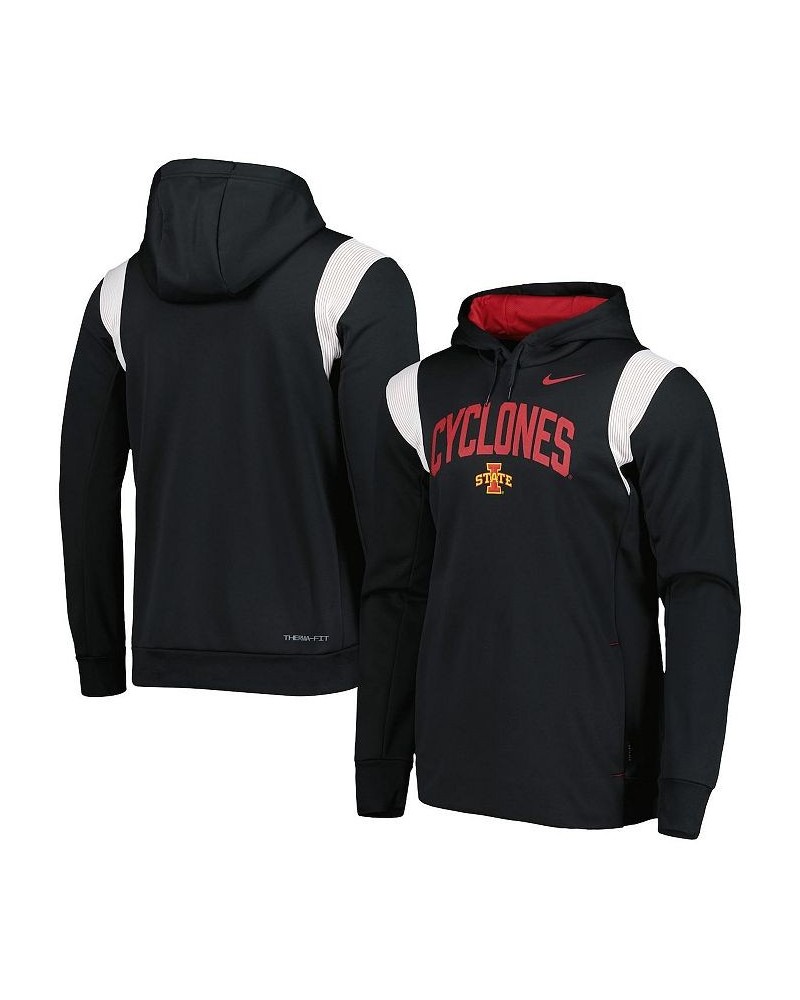 Men's Black Iowa State Cyclones 2022 Sideline Performance Pullover Hoodie $47.50 Sweatshirt