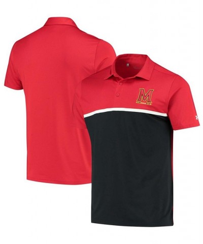 Men's Black and Red Maryland Terrapins Game Day Performance Polo Shirt $29.00 Polo Shirts