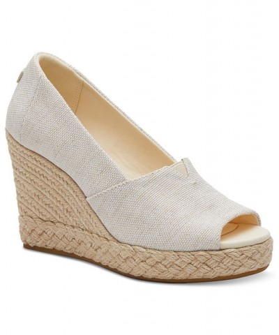 Women's Michelle Peep Toe Espadrille Platform Wedge Pumps PD03 $40.05 Shoes