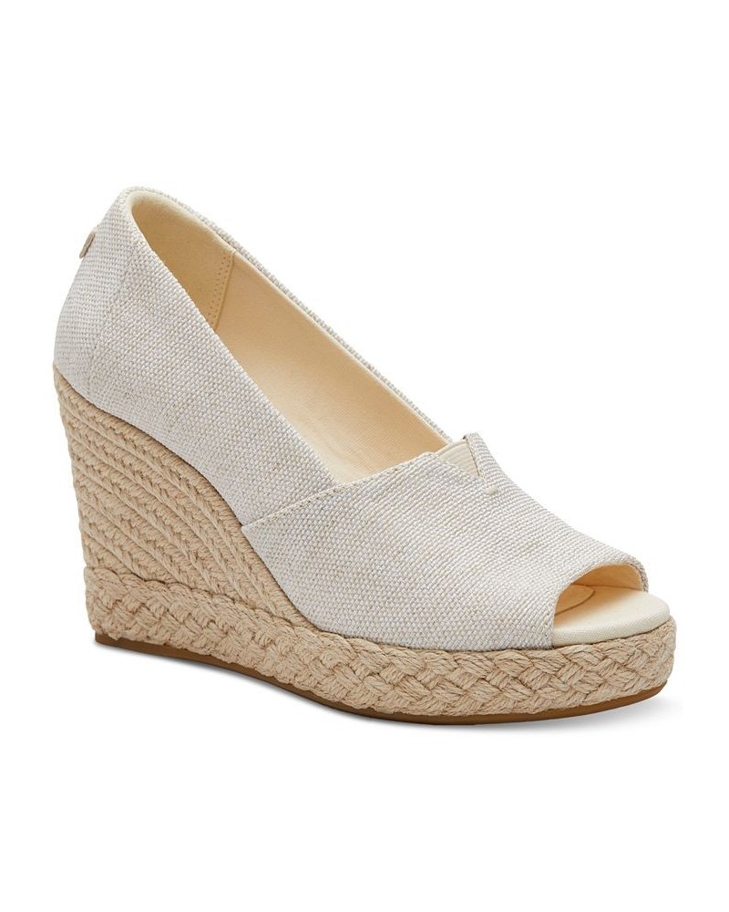 Women's Michelle Peep Toe Espadrille Platform Wedge Pumps PD03 $40.05 Shoes