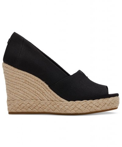 Women's Michelle Peep Toe Espadrille Platform Wedge Pumps PD03 $40.05 Shoes