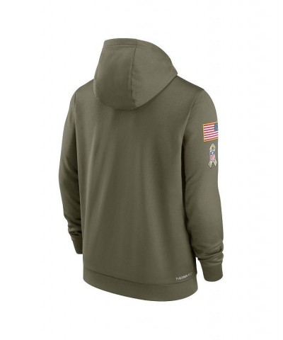 Men's Olive Washington Commanders 2022 Salute to Service Therma Performance Pullover Hoodie $49.50 Sweatshirt