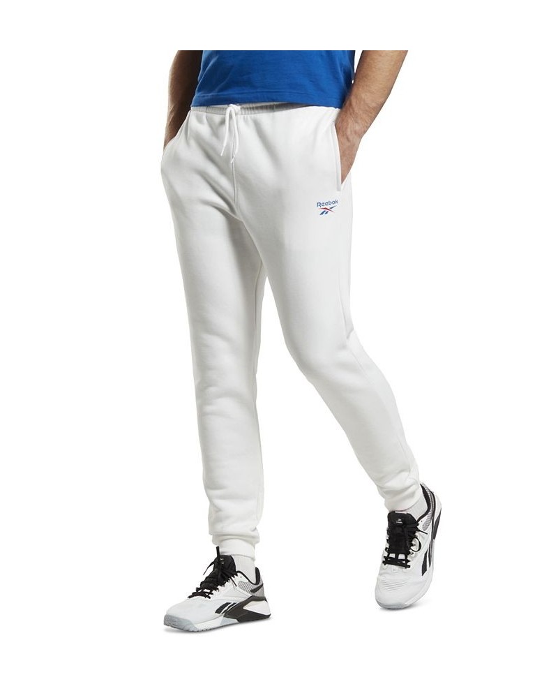 Men's Identity Classic-Fit Fleece Joggers White $21.44 Pants