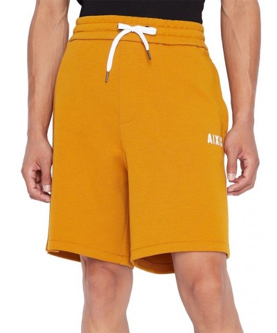 Men's Side Stripe Logo-Print Sweat Shorts Brown $40.28 Shorts