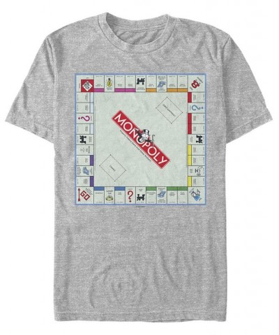 Men's Game Board Short Sleeve Crew T-shirt Gray $19.24 T-Shirts