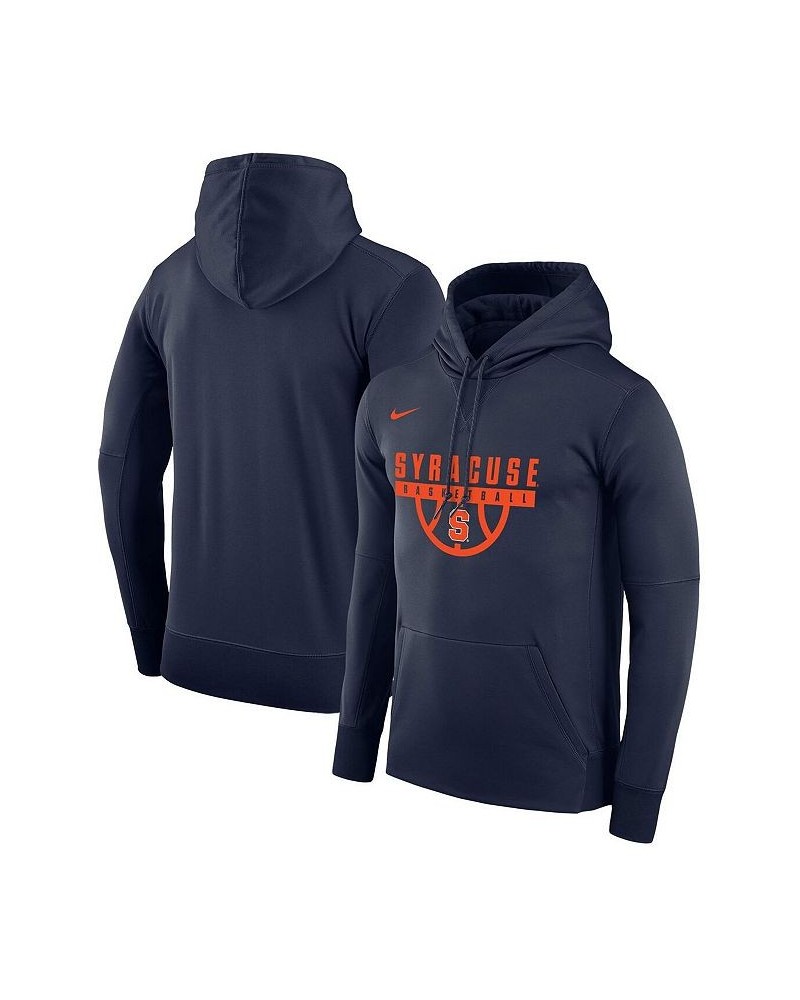 Men's Navy Syracuse Orange Basketball Drop Circuit Performance Pullover Hoodie $42.30 Sweatshirt