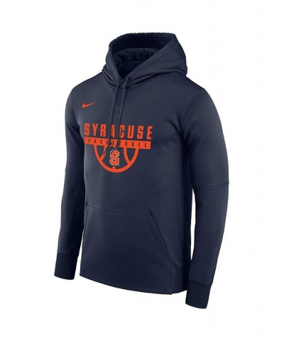 Men's Navy Syracuse Orange Basketball Drop Circuit Performance Pullover Hoodie $42.30 Sweatshirt