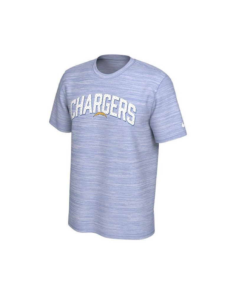 Men's Powder Blue Los Angeles Chargers Sideline Velocity Athletic Stack Performance T-shirt $22.00 T-Shirts