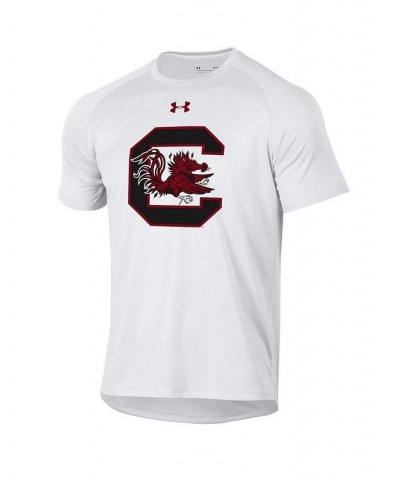 Men's White South Carolina Gamecocks School Logo Tech 2.0 Performance T-shirt $27.99 T-Shirts