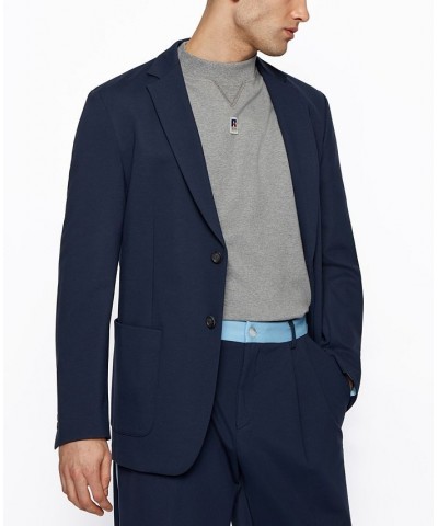 BOSS x Russell Athletic Men's Logo Regular-Fit Jacket Blue $161.53 Blazers