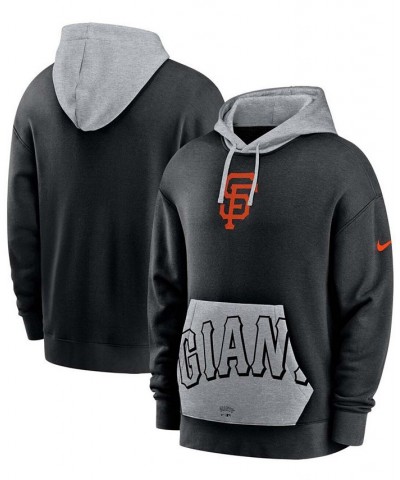 Men's Black San Francisco Giants Heritage Tri-Blend Pullover Hoodie $40.80 Sweatshirt