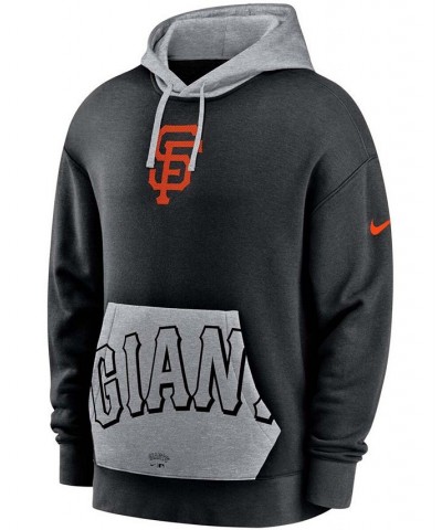 Men's Black San Francisco Giants Heritage Tri-Blend Pullover Hoodie $40.80 Sweatshirt