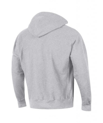 Men's Heathered Gray Michigan State Spartans Team Arch Reverse Weave Pullover Hoodie $48.44 Sweatshirt