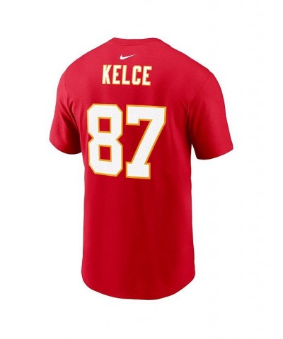 Men's Travis Kelce Red Kansas City Chiefs Super Bowl LVII Name and Number T-shirt $27.04 T-Shirts