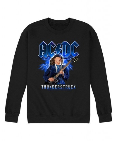 Men's ACDC Thunderstruck Fleece T-shirt Black $31.89 T-Shirts