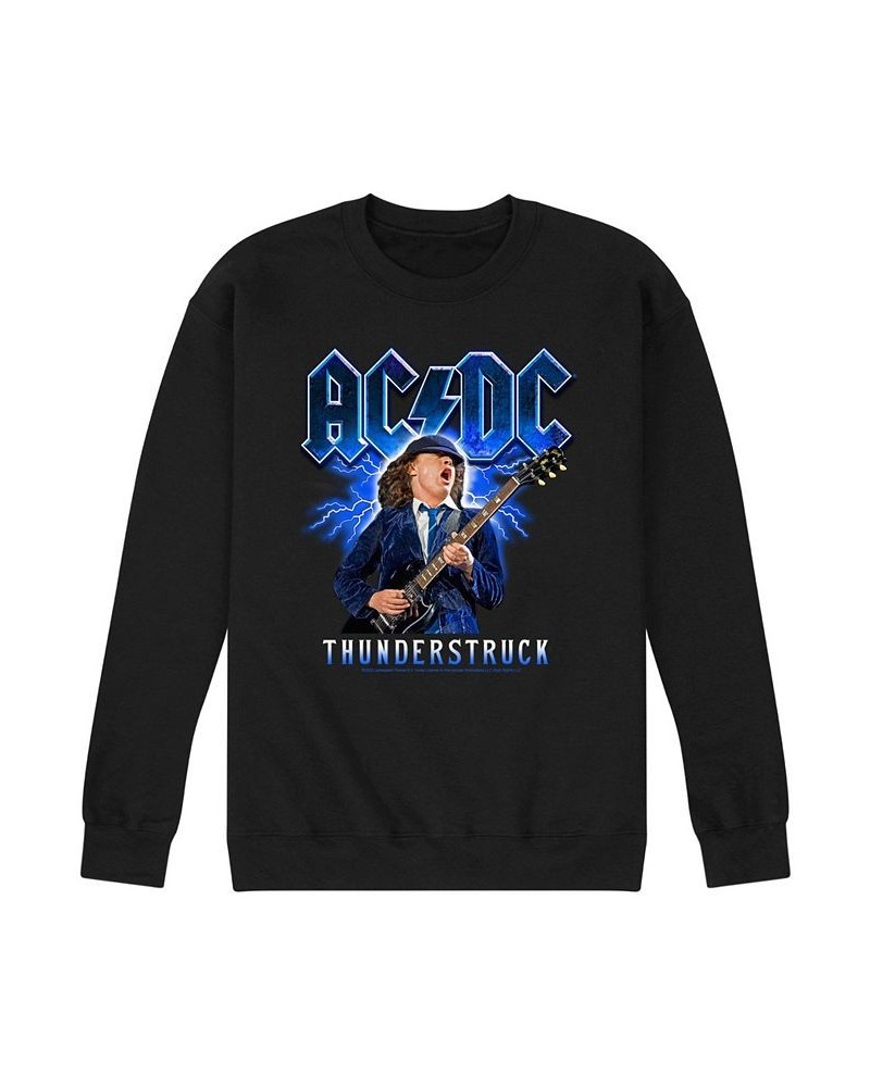 Men's ACDC Thunderstruck Fleece T-shirt Black $31.89 T-Shirts