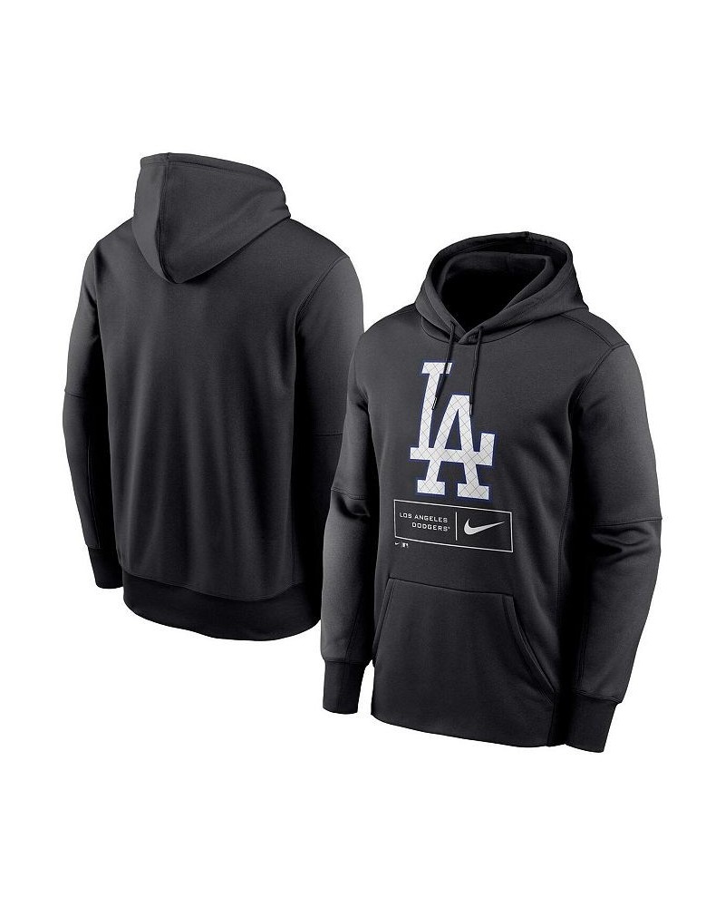 Men's Black Los Angeles Dodgers Season Pattern Pullover Hoodie $49.49 Sweatshirt