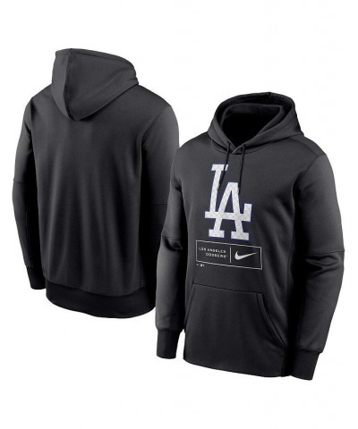 Men's Black Los Angeles Dodgers Season Pattern Pullover Hoodie $49.49 Sweatshirt