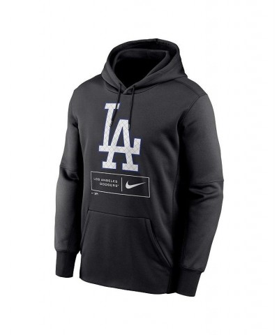 Men's Black Los Angeles Dodgers Season Pattern Pullover Hoodie $49.49 Sweatshirt