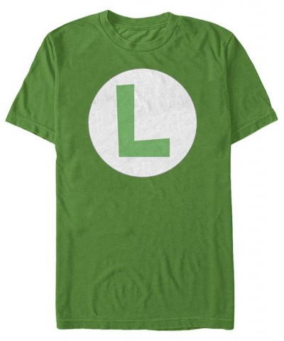 Nintendo Men's Super Mario Big Luigi Logo Costume Short Sleeve T-Shirt Green $15.40 T-Shirts