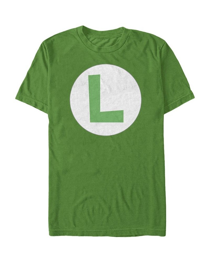 Nintendo Men's Super Mario Big Luigi Logo Costume Short Sleeve T-Shirt Green $15.40 T-Shirts